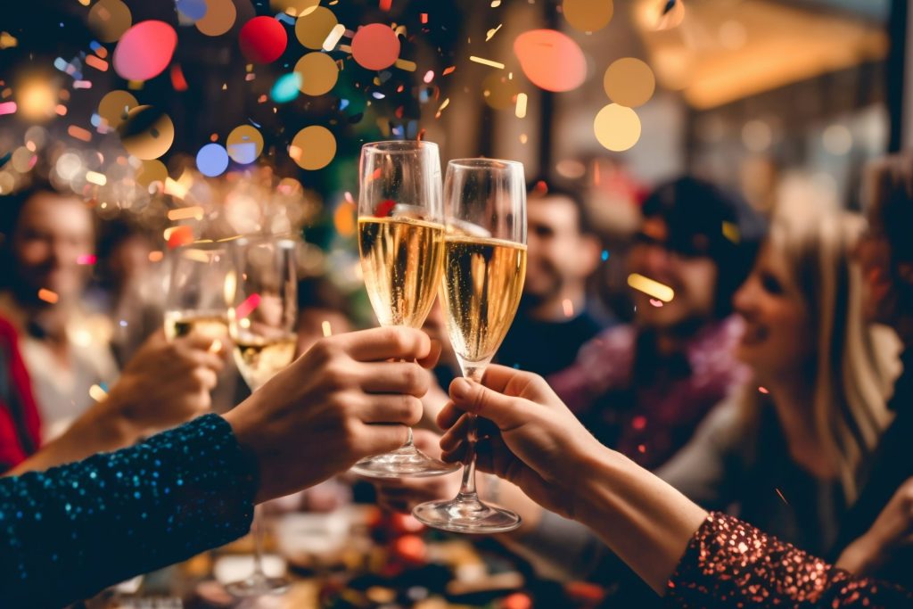 Zwei Gläser Sekt - private Party
